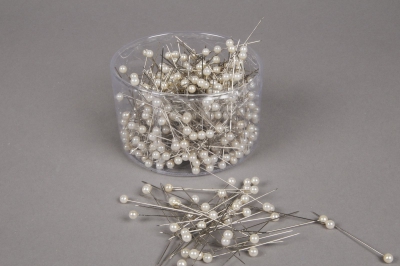 A087MG Bo�te de 500 perles champagne sur �pingle 6x65mm