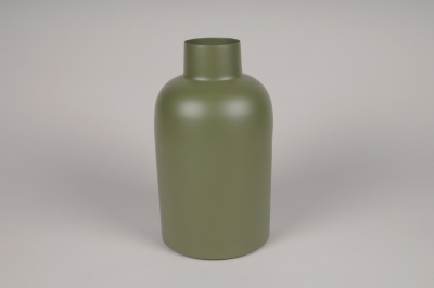 A088CC Khaki metal vase D14.5cm H26cm