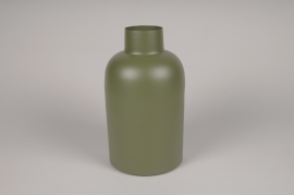 A088CC Khaki metal vase D14.5cm H26cm