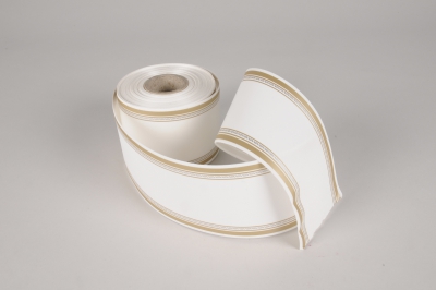 A088RB White ribbon bereavement 75mm x 50m