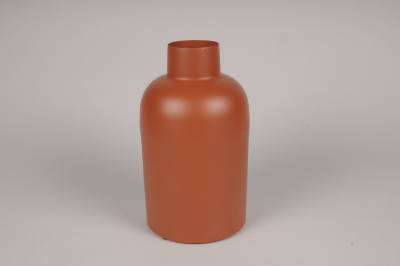 A089CC Vase en m�tal orange D14.5cm H26cm