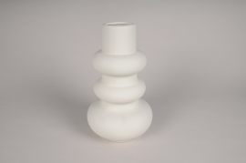 A089I4 Vase en céramique blanc D17cm H29cm