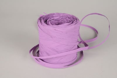 A090RB Roll of light purple synthetic raffia 200m