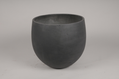 A092LC Dark grey cement pot D47cm H42.5cm