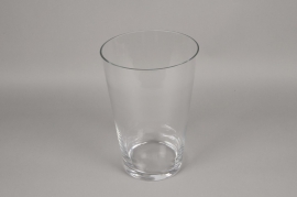 A093PQ Conical glass vase D23cm H35cm