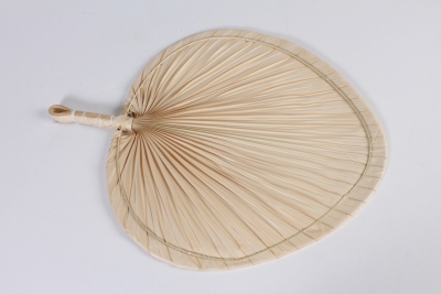 a093wg Leaf woven palm tree fan H47cm