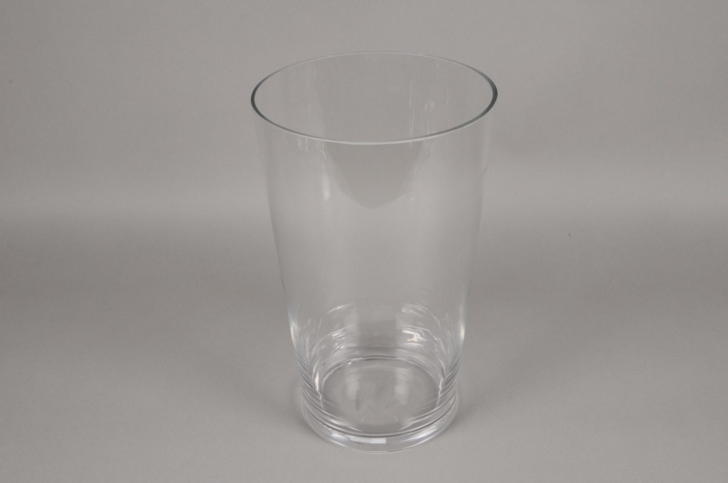 Vase en verre évasé D23.5cm H40cm