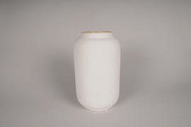 A095I4 White ceramic vase D14cm H23cm
