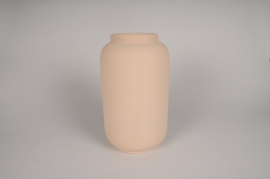 A096I4 Beige ceramic vase D14cm H23cm