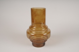 A097K9 Brown glass vase D19cm H30cm