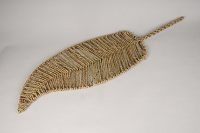 a098wg Brown decorative rope leaf H100cm