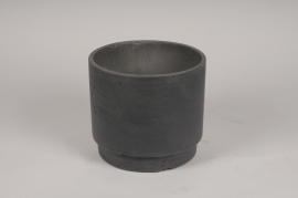 A100LC Dark grey cement pot D30.5cm H27cm