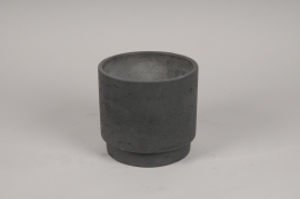 A101LC Pot en ciment anthracite D25cm H22cm