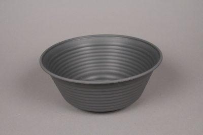 A102H7 Coupe en plastique gris fonc� D27.5cm H11cm
