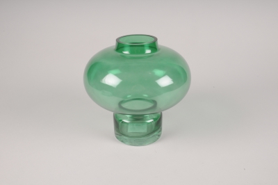 A102K9 Vase en verre vert D20cm H20cm
