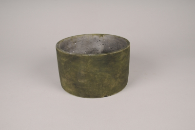 A105OZ Coupe en b�ton vert fonc� D25.5cm H12cm