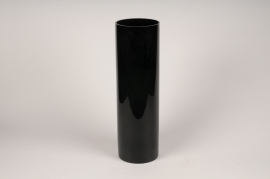 A106PS Vase en verre cylindre noir D15cm H50cm