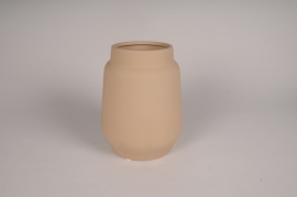 A108I4 Beige ceramic vase D16cm H18.5cm