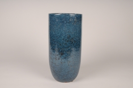 A110XD Vase en céramique émaillée bleu nuit D17cm H35cm