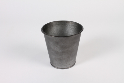A111NM Antique black zinc planter D12.5cm H12.5cm