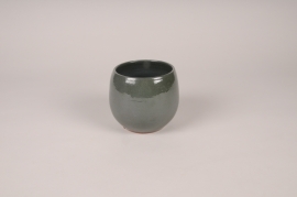 A111XD Grey green ceramic planter D14cm H11.5cm
