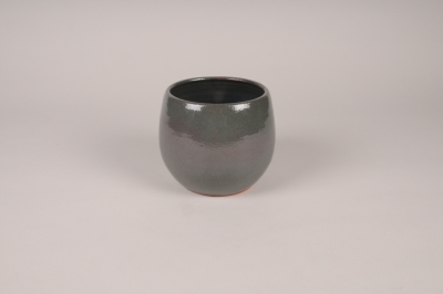 A112XD Grey green ceramic planter D16cm H13.5cm