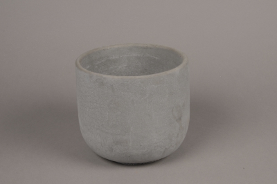 A113TN Cache-pot en b�ton gris D17cm H15cm