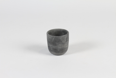 A115OZ Cache-pot en b�ton gris fonc� D7cm H7cm