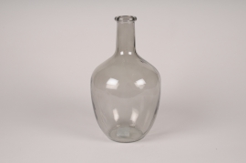 A116NH Grey glass bottle vase D17.5cm H30cm