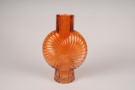 A117K9 Orange glass vase D22cm H32cm