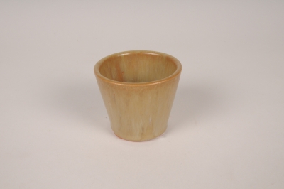 A119XD Cache-pot en c�ramique vert D8cm H7cm