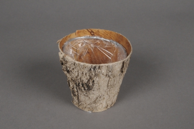 A123MZ Cache-pot en �corce bois D7cm H7cm