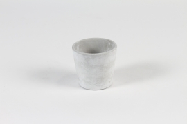A125OZ Cache-pot en béton gris blanc D8cm H7.5cm