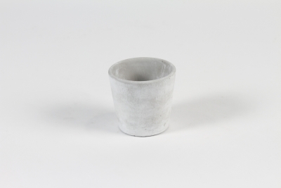 A125OZ White grey concrete planter D8cm H7.5cm