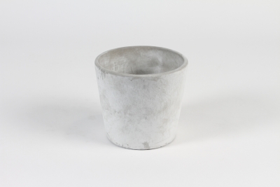 A126OZ Cache-pot en b�ton gris blanc D11.5cm H10cm
