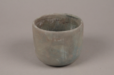 A127TN Cache-pot en b�ton vert D17cm H15cm