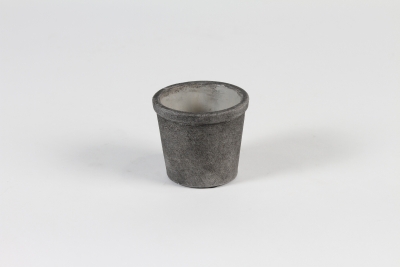 A128OZ Cache-pot en b�ton gris fonc� D8cm H7cm