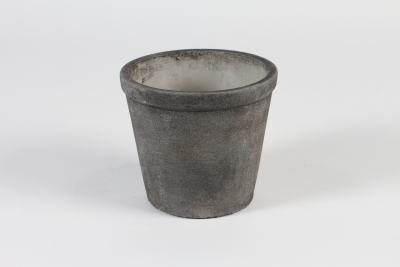 A130OZ Cache-pot en b�ton gris fonc� D14cm H12.5cm