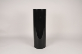 A130PQ Vase en verre cylindre noir D15cm H40cm