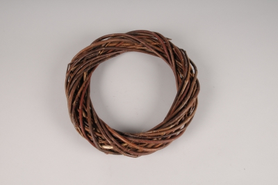 A131MZ Couronne en osier brun D30cm