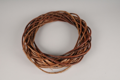 A132MZ Brown wicker wreath D40cm