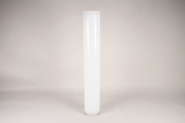 A137PQ Vase en verre cylindre blanc D15cm H100cm
