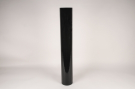 A138PQ Vase en verre cylindre noir D15cm H100cm
