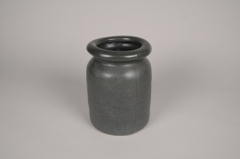 A141TT Black ceramic vase D15.5cm H20cm