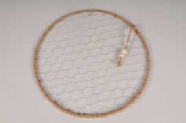 a141wg Cercle en corde naturelle D38cm
