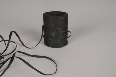 A145RB Bobine de raphia en papier noir 200m
