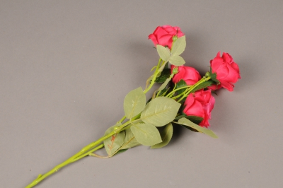 a146nn Artificial fuchsia branch rose H70cm