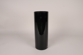 A146PQ Vase en verre cylindre noir D20cm H60cm