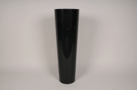 A152T7 Vase en plexi noir D22cm H68.5cm