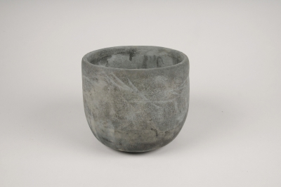 A153TN Cache-pot en b�ton gris D17cm H14.5cm